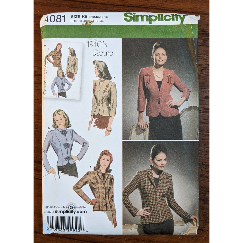 UNCUT Simplicity Pattern 4081 Retro Size. 8-16